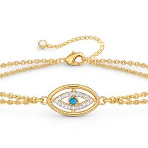 18k Gold plated steel Evil Eye Bracelet